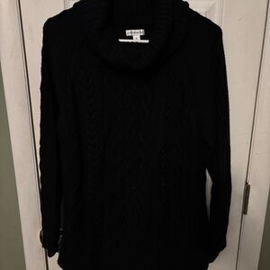 Croft & Barrow Black Cowl Neck Sweater